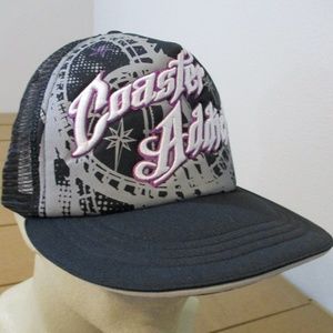 SF Six Flags Coaster Addict Vintage Foam Trucker Hat Special Edition Embroidered